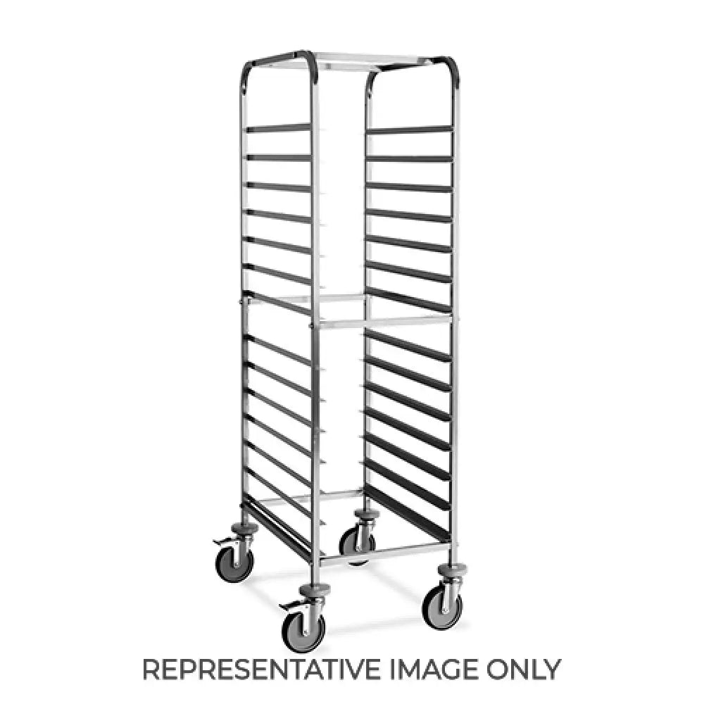 CARRELLO PORTATEGLIE 14X60X40 GUIDE A ’L’ 2 RUOTE FRENATE - 2076-F - METALCARRELLI - CARRELLI
