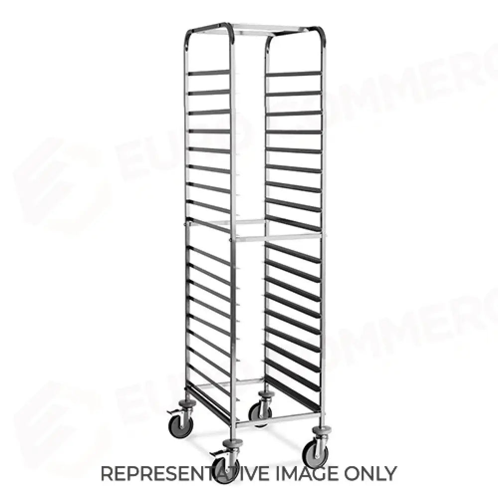 CARRELLO PORTATEGLIE 18X60X40 GUIDE A ’L’ 2 RUOTE FRENATE - 2077-F - METALCARRELLI - CARRELLI