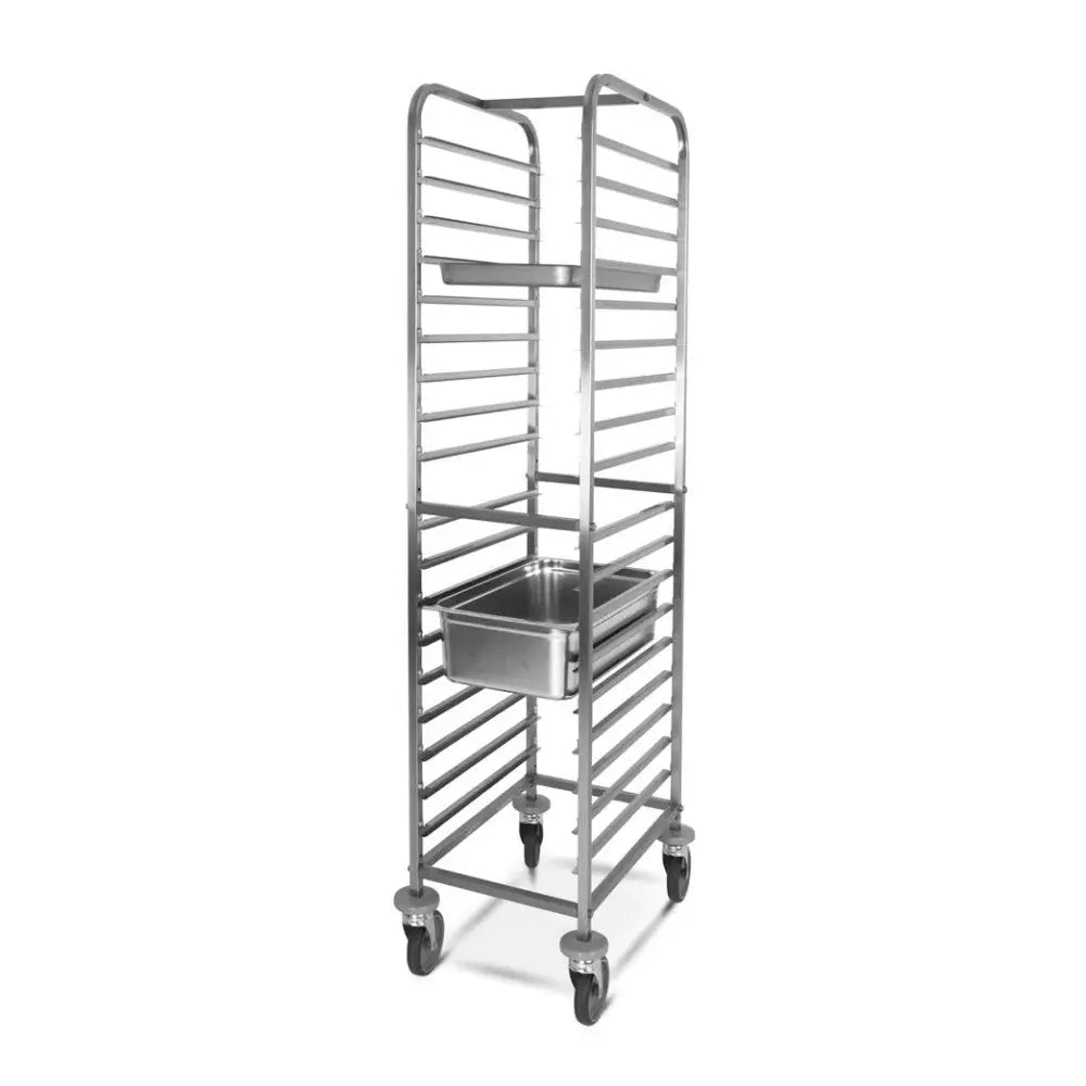 CARRELLO PORTATEGLIE 18XGN 1/1 GUIDE A ’C’ - 2071 - METALCARRELLI - CARRELLI