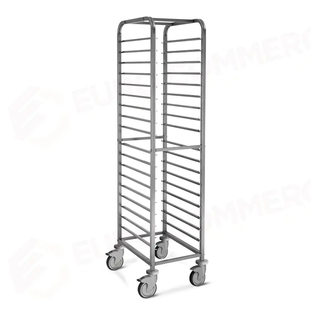 CARRELLO PORTATEGLIE 18XGN 1/1 GUIDE A ’C’ CON FERMO SALDATO - 2062S - METALCARRELLI - CARRELLI