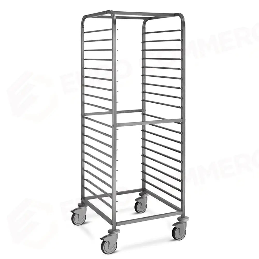 CARRELLO PORTATEGLIE 18XGN 2/1 GUIDE A ’C’ CON FERMO SALDATO - 2060S - METALCARRELLI - CARRELLI