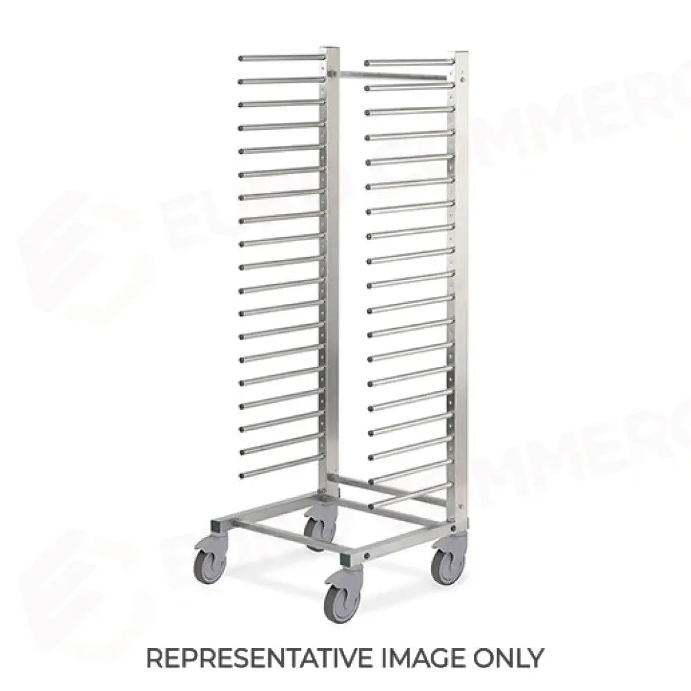 CARRELLO PORTATEGLIE 20X60X40 SUPPORTI IN TUBO 2 RUOTE FRENATE - 1497G-F - METALCARRELLI - CARRELLI