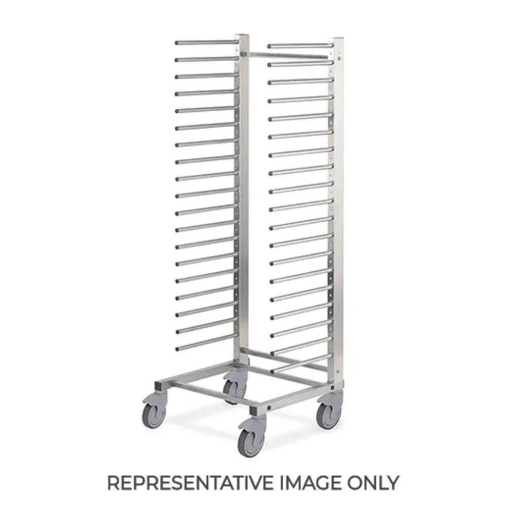 CARRELLO PORTATEGLIE 20X60X40 SUPPORTI IN TUBO 2 RUOTE FRENATE - 1497G-F - METALCARRELLI - CARRELLI