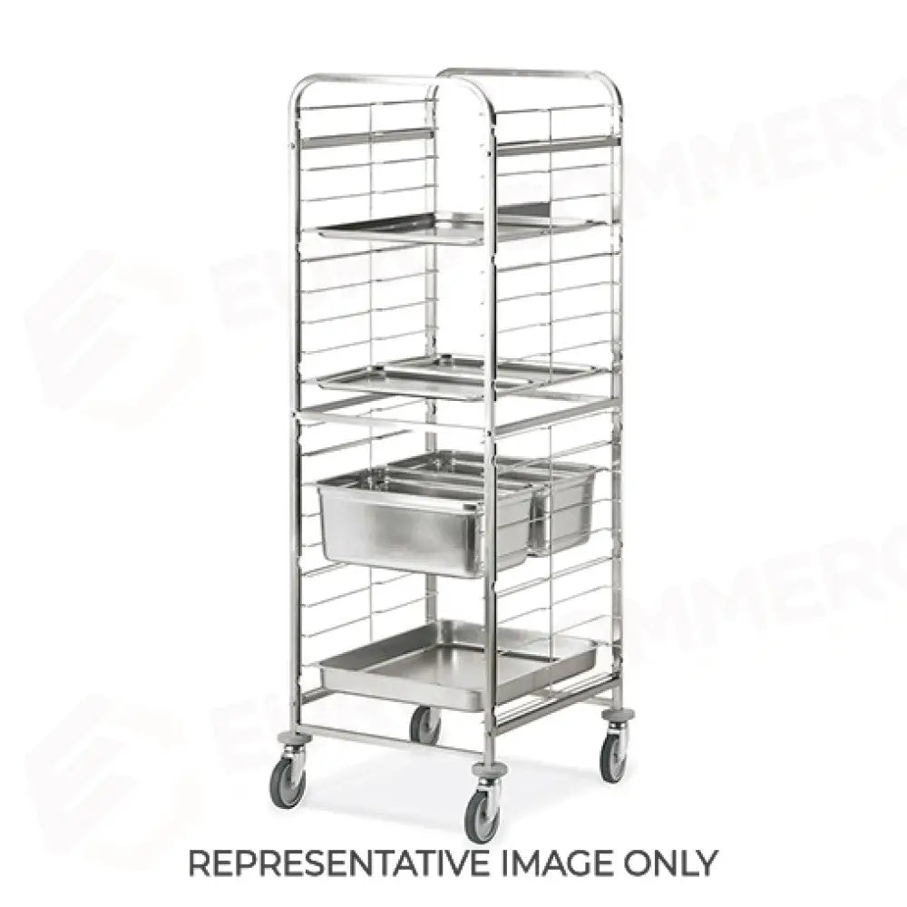 CARRELLO PORTATEGLIE 20XGN 1/1 GUIDE IN FILO 2 RUOTE FRENATE - 2090-F - METALCARRELLI - CARRELLI