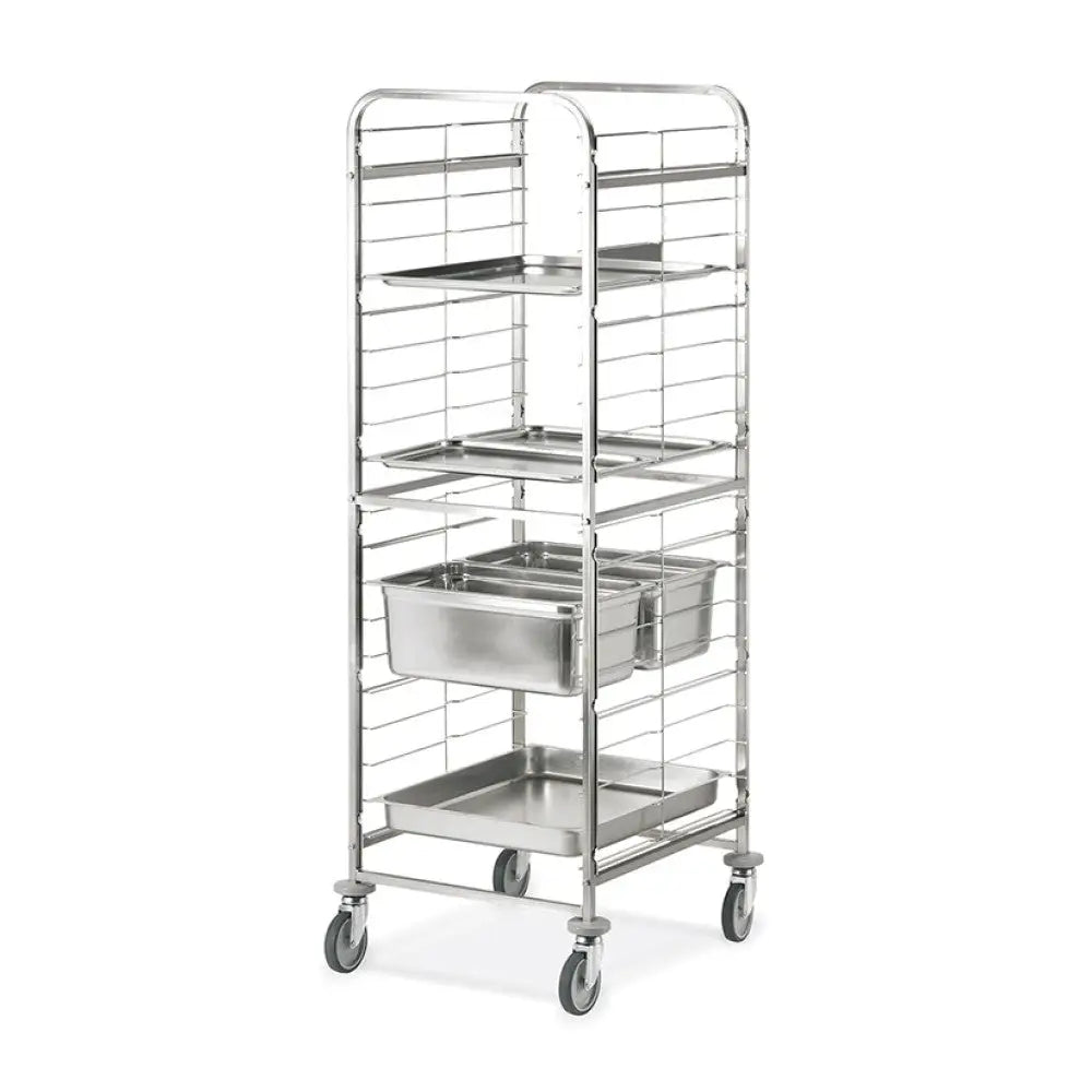 CARRELLO PORTATEGLIE 20XGN 2/1 GUIDE IN FILO - 2092 - METALCARRELLI - CARRELLI