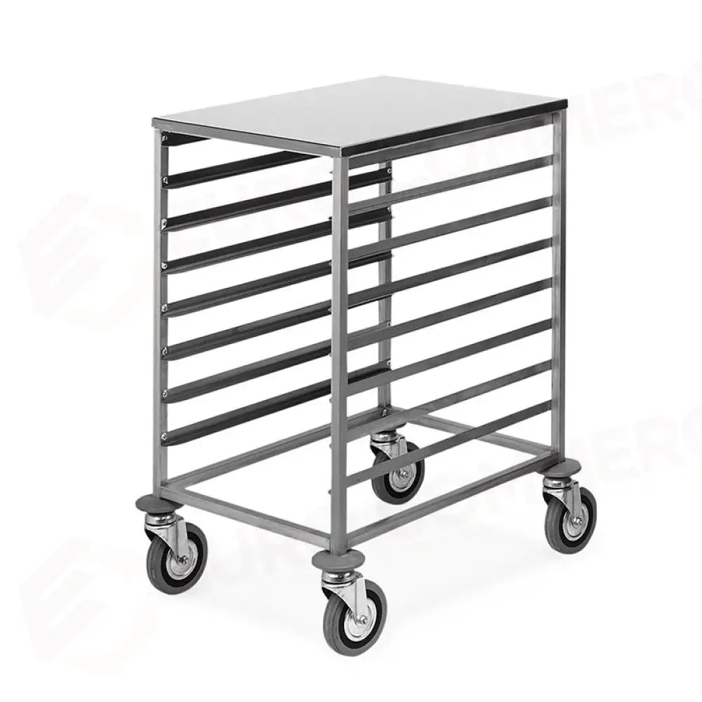 CARRELLO PORTATEGLIE 8X60X40 GUIDE A ’L’ PIANO SUPERIORE INOX - 2078 - METALCARRELLI - CARRELLI