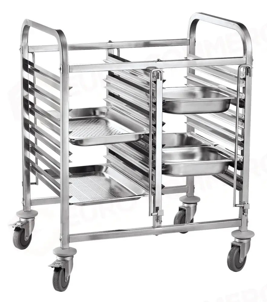 CARRELLO PORTATEGLIE DOPPIO - 12 X GN 1/1 810X610X(H)960MM - HENDI