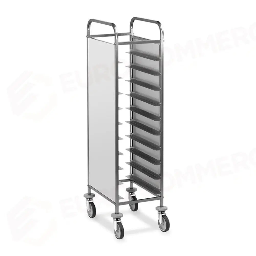 CARRELLO PORTAVASSOI PANNELLATO BIANCO PORTATA 10 VASSOI GN - 1470GN - METALCARRELLI - CARRELLI