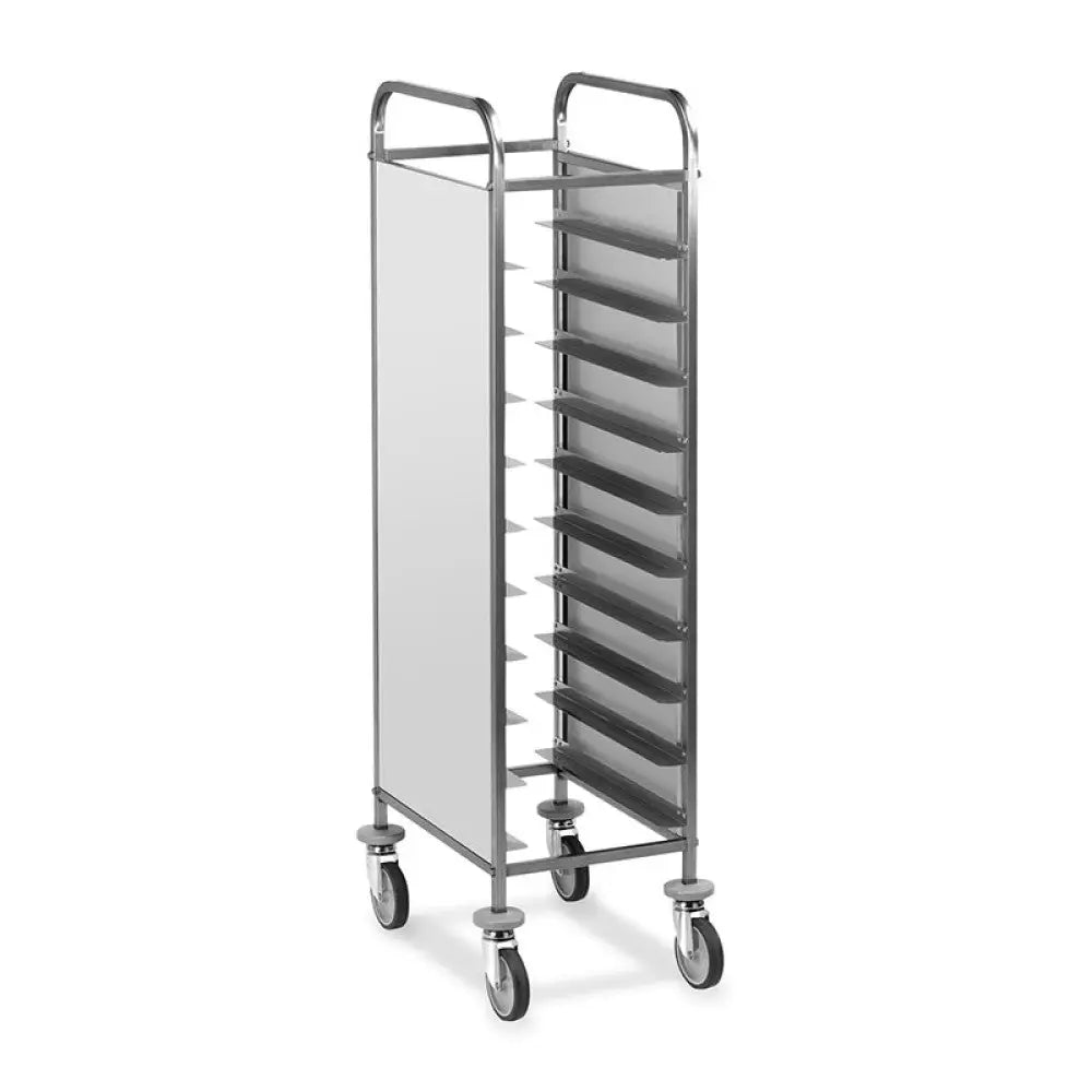 CARRELLO PORTAVASSOI PANNELLATO BIANCO PORTATA 10 VASSOI GN - 1470GN-PNB - METALCARRELLI - CARRELLI