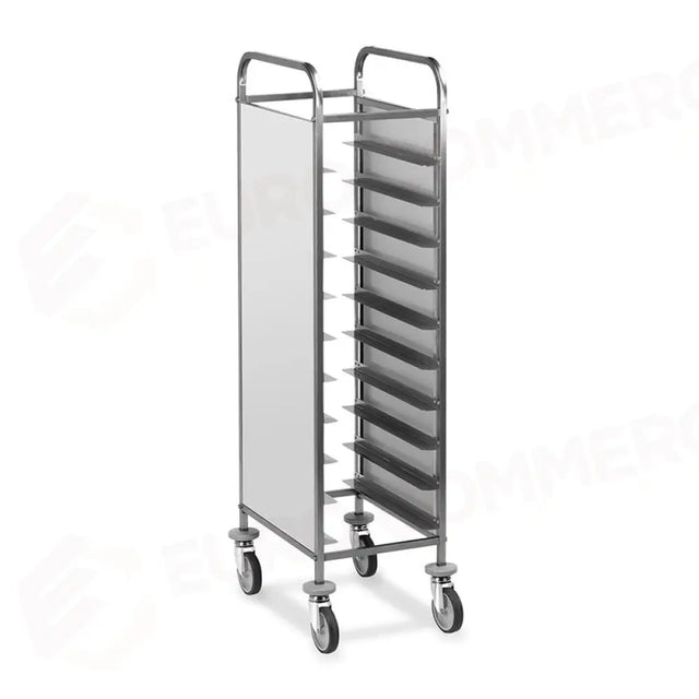 CHARIOT DE SERVICE PLATEAUX PANNEAU BLANC, CAPACITÉ 10 PLATEAUX GN - 1470GN-PN - METALCARRELLI