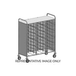 CARRELLO PORTAVASSOI PANNELLATO INOX PORTATA 36 VASSOI GN - 1483GN - METALCARRELLI - CARRELLI