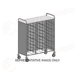 CARRELLO PORTAVASSOI PANNELLATO INOX PORTATA 36 VASSOI GN - 1483GN - METALCARRELLI - CARRELLI