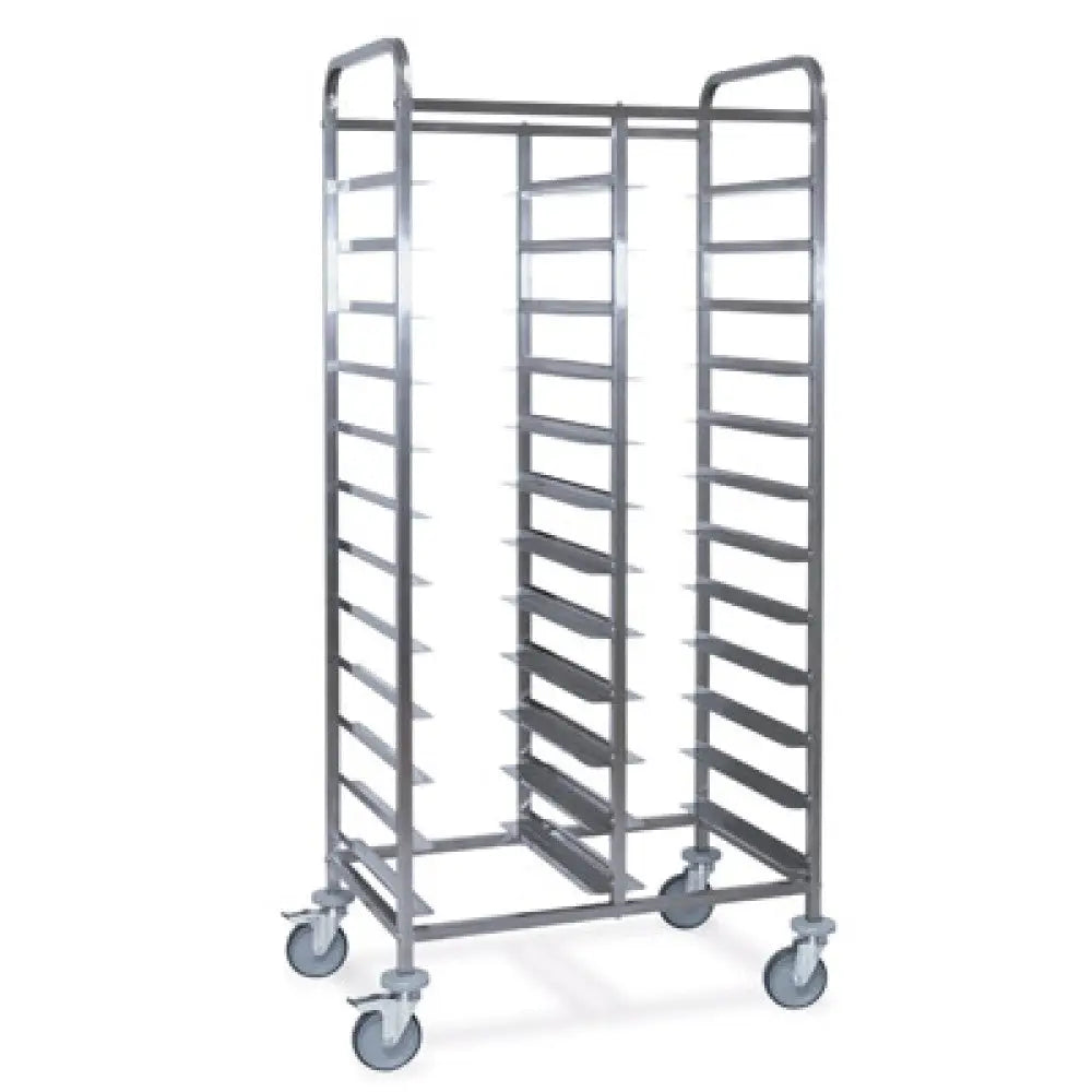 CARRELLO PORTAVASSOI PORTATA 12 VASSOI GN STRUTTURA IN TUBO QUADRO 2,5 X 2,5 CM - 1495-GN - METALCARRELLI - CARRELLI