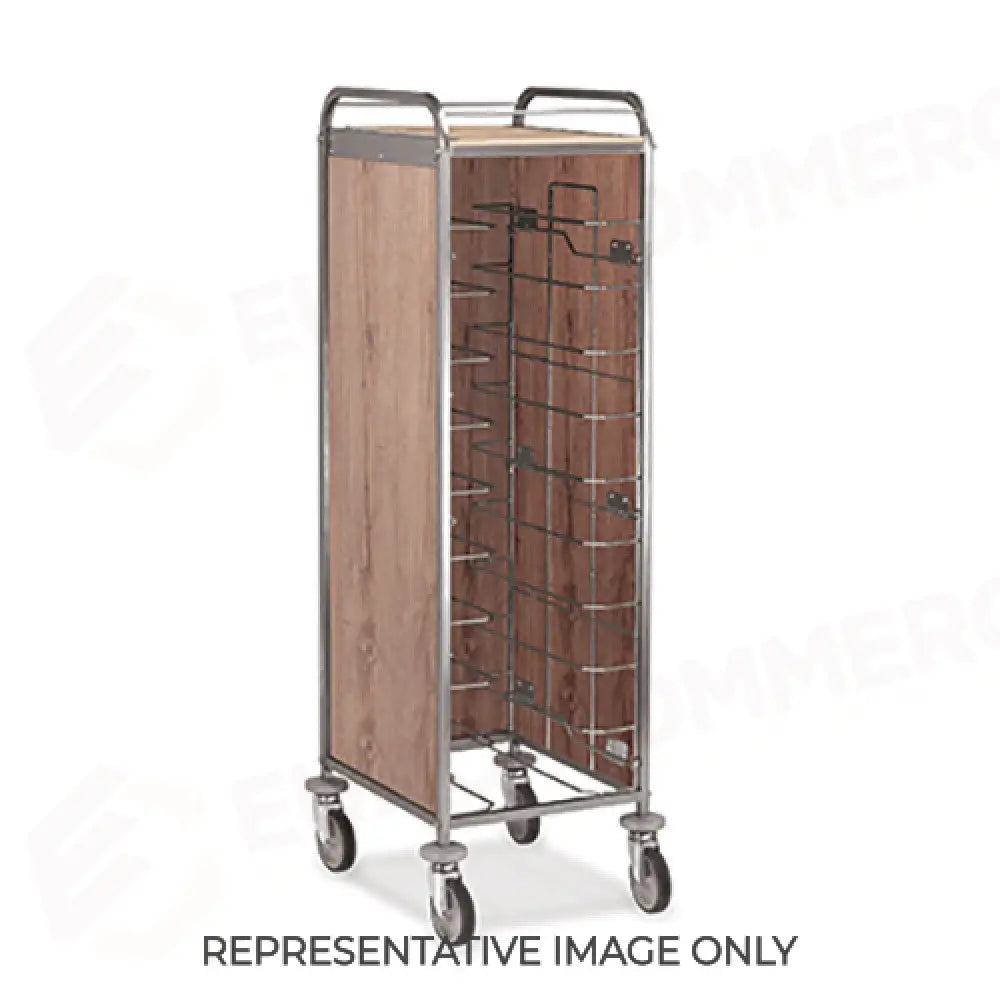 CARRELLO PORTAVASSOI UNIVERSALE PANNELLI IN LAMIERA ELETTROZINCATA VERNICIATA BIANCA PORTATA 12 VASSOI - 1474SUB