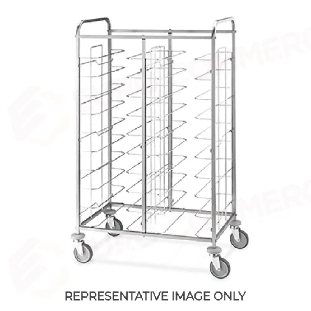 CARRELLO PORTAVASSOI UNIVERSALE PORTATA 20 VASSOI 2 RUOTE FRENATE - 1475U-F - METALCARRELLI - CARRELLI