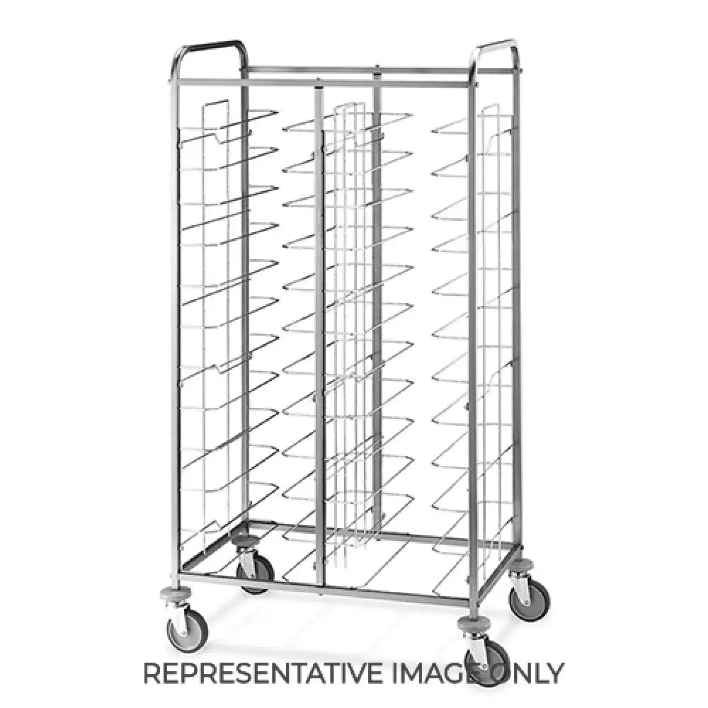 CARRELLO PORTAVASSOI UNIVERSALE PORTATA 24 VASSOI 2 RUOTE FRENATE - 1477U-F - METALCARRELLI - CARRELLI