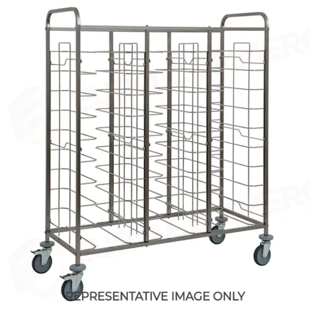CARRELLO PORTAVASSOI UNIVERSALE PORTATA 36 VASSOI 2 RUOTE FRENATE - 1482U-F - METALCARRELLI - CARRELLI