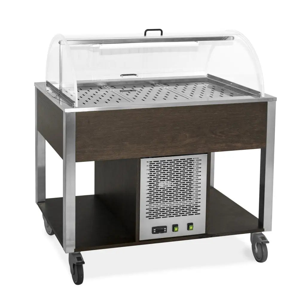 CARRELLO REFRIGERANTE 3XGN 1/1 TINTO WENGÉ - 6930.3W - METALCARRELLI - CARRELLI