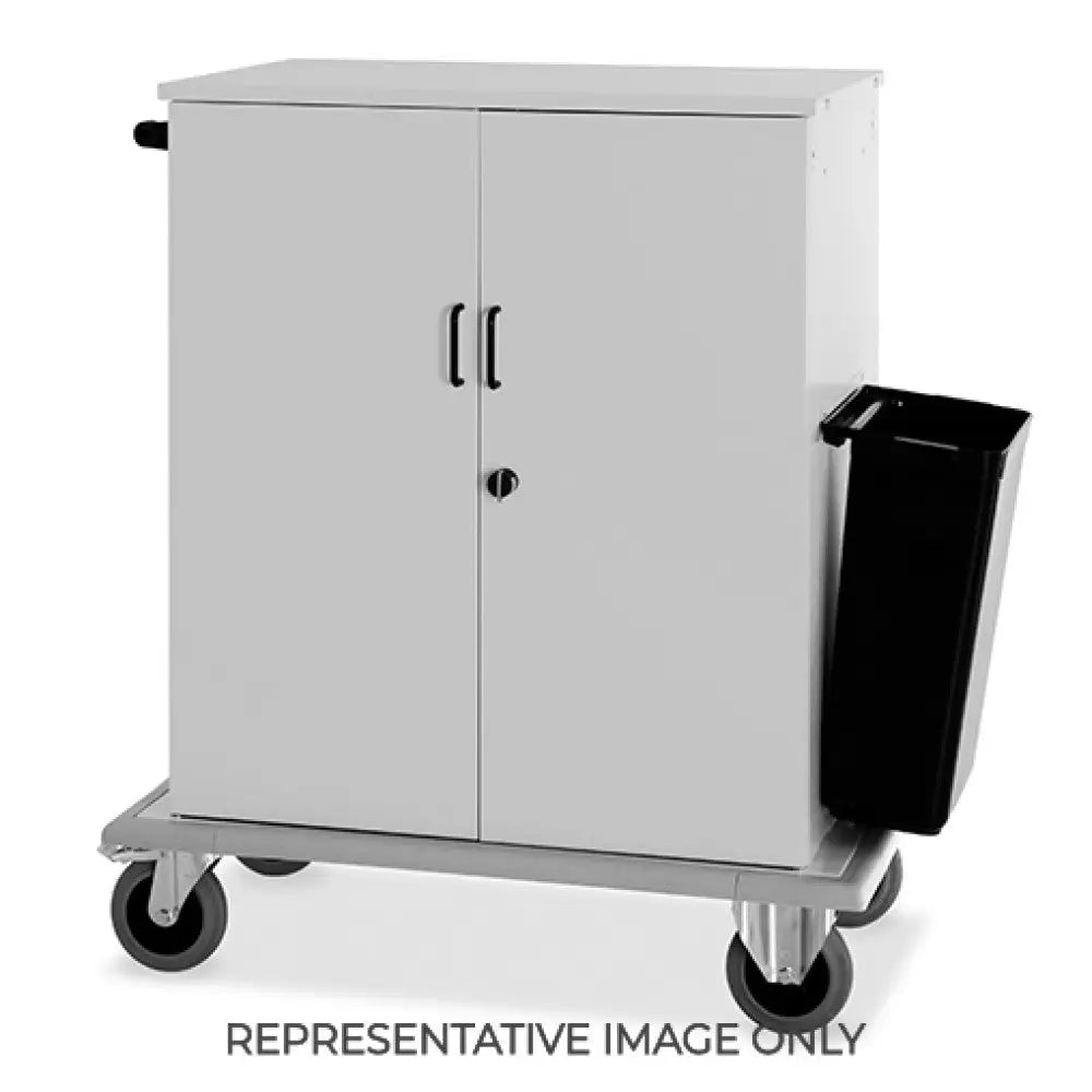 CARRELLO RIFORNIMENTO MINIBAR ARMADIATO SPORTELLI 2 RUOTE FRENATE - 2012-F - METALCARRELLI - CARRELLI