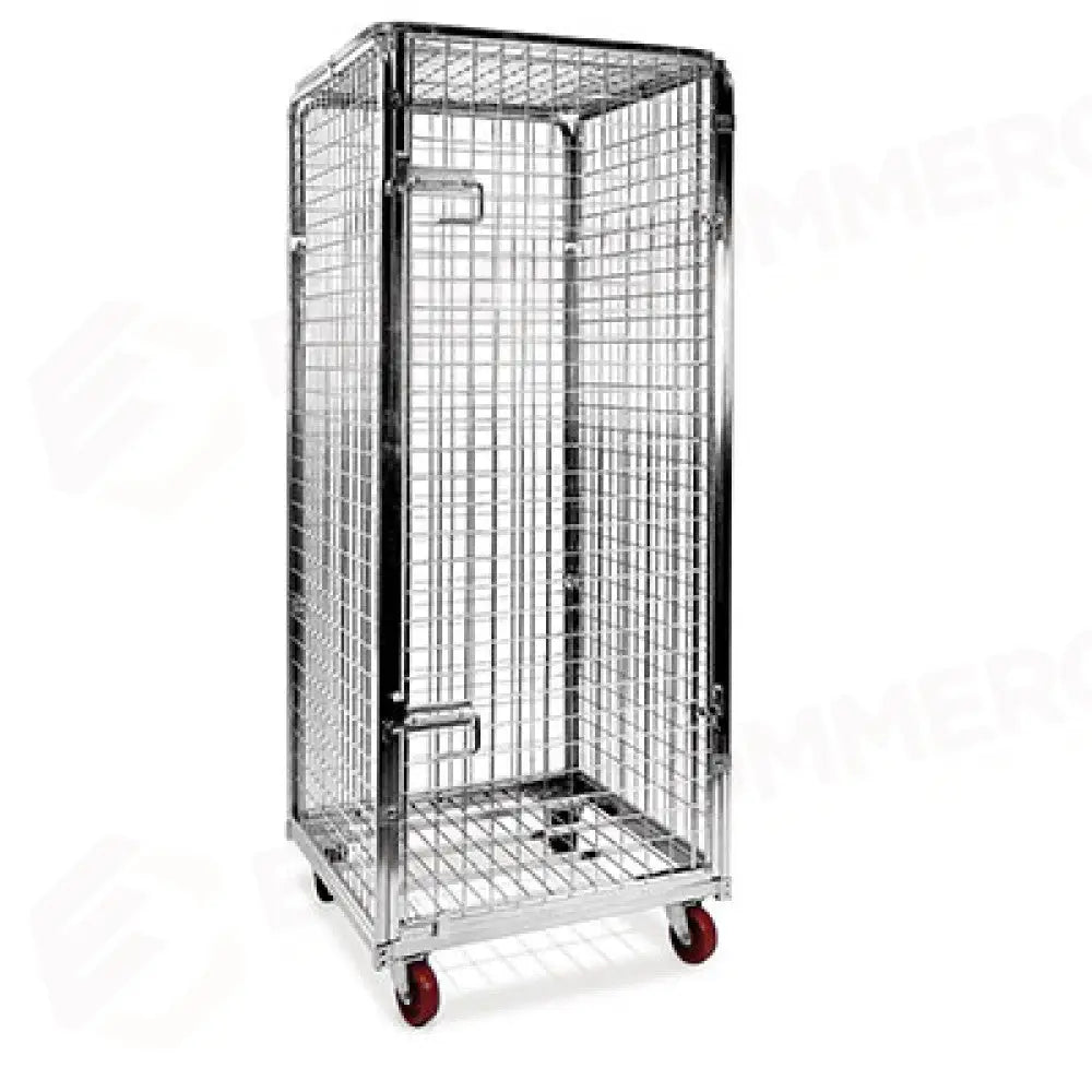 CARRELLO ’ROLL CONTAINER’ ANTIFURTO BASE 4 PARETI CAPPELLO SUPERIORE CM 70X80X180H - 1815 - METALCARRELLI - CARRELLI