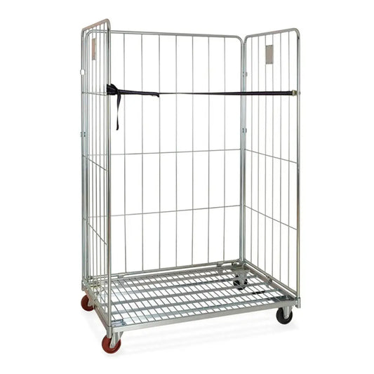 CARRELLO ’ROLL CONTAINER’ BASE 2 SPONDE 1 CINGHIA CM 120X81X180H - 1826 - METALCARRELLI - CARRELLI