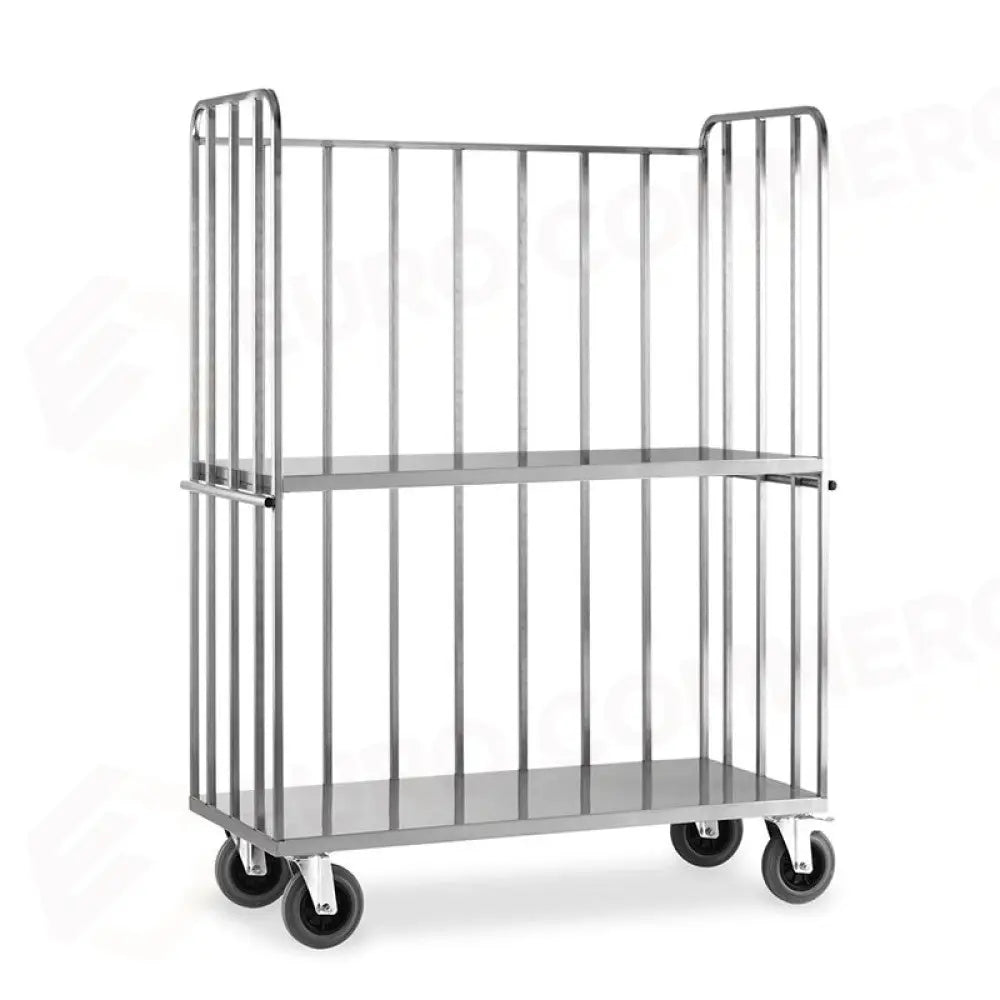 CARRELLO ’ROLL CONTAINER’ CON RIPIANO INTERMEDIO - 1833 - METALCARRELLI - CARRELLI