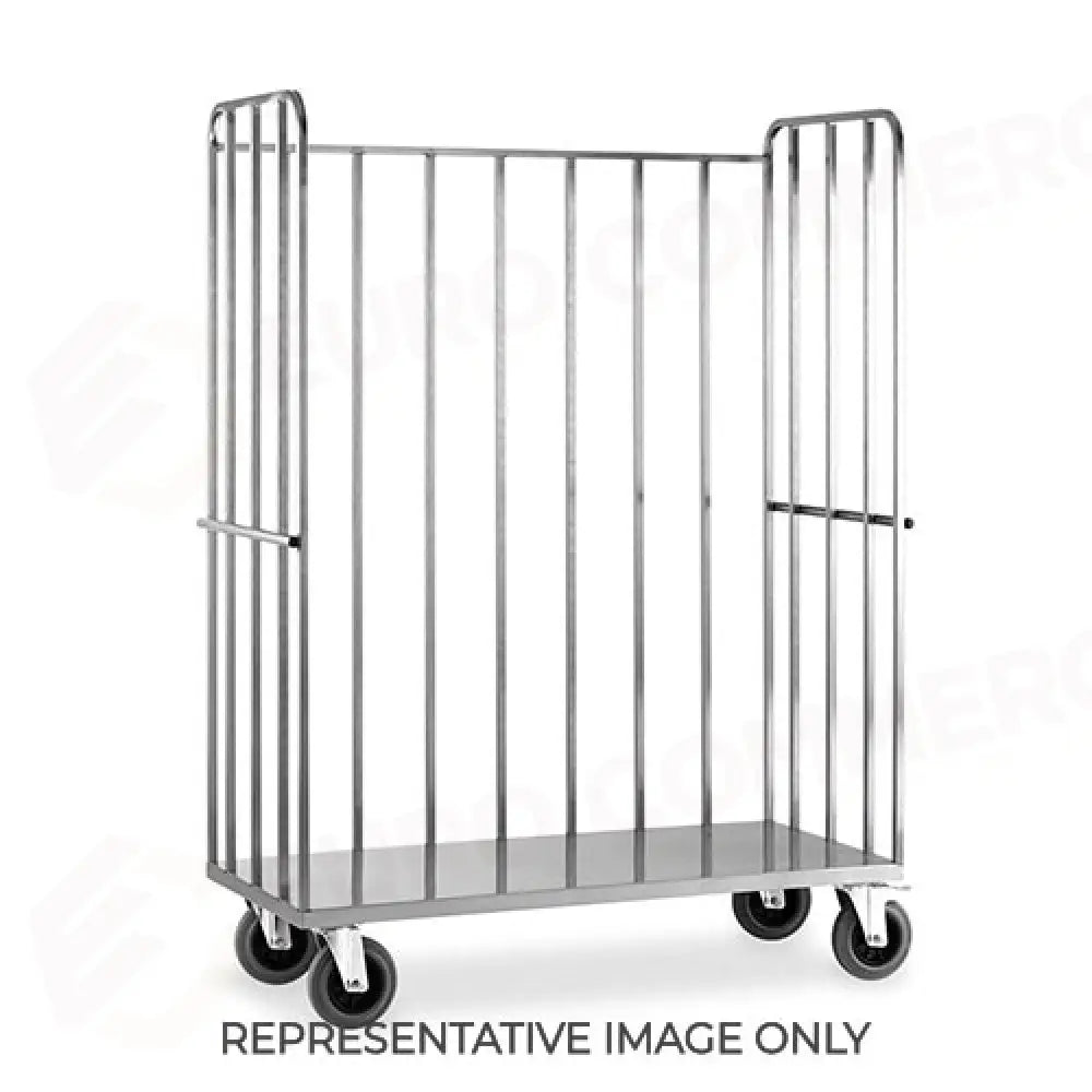 CARRELLO ’ROLL CONTAINER’ RUOTE ELASTICHE 2 FRENATE - 1832-E - METALCARRELLI - CARRELLI