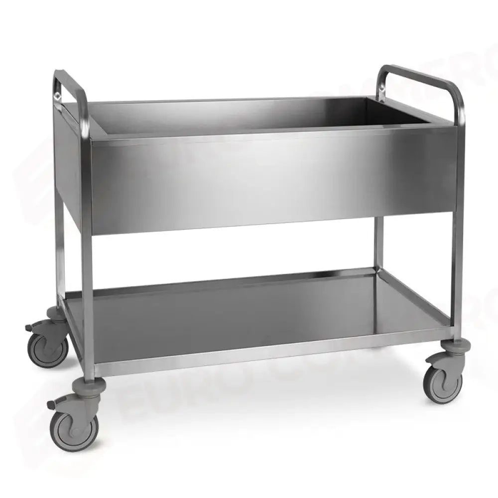 CARRELLO SBARAZZO CON VASCA STAGNA+ SCARICO 1 PIANO DI SERVIZIO - 1515V - METALCARRELLI - CARRELLI
