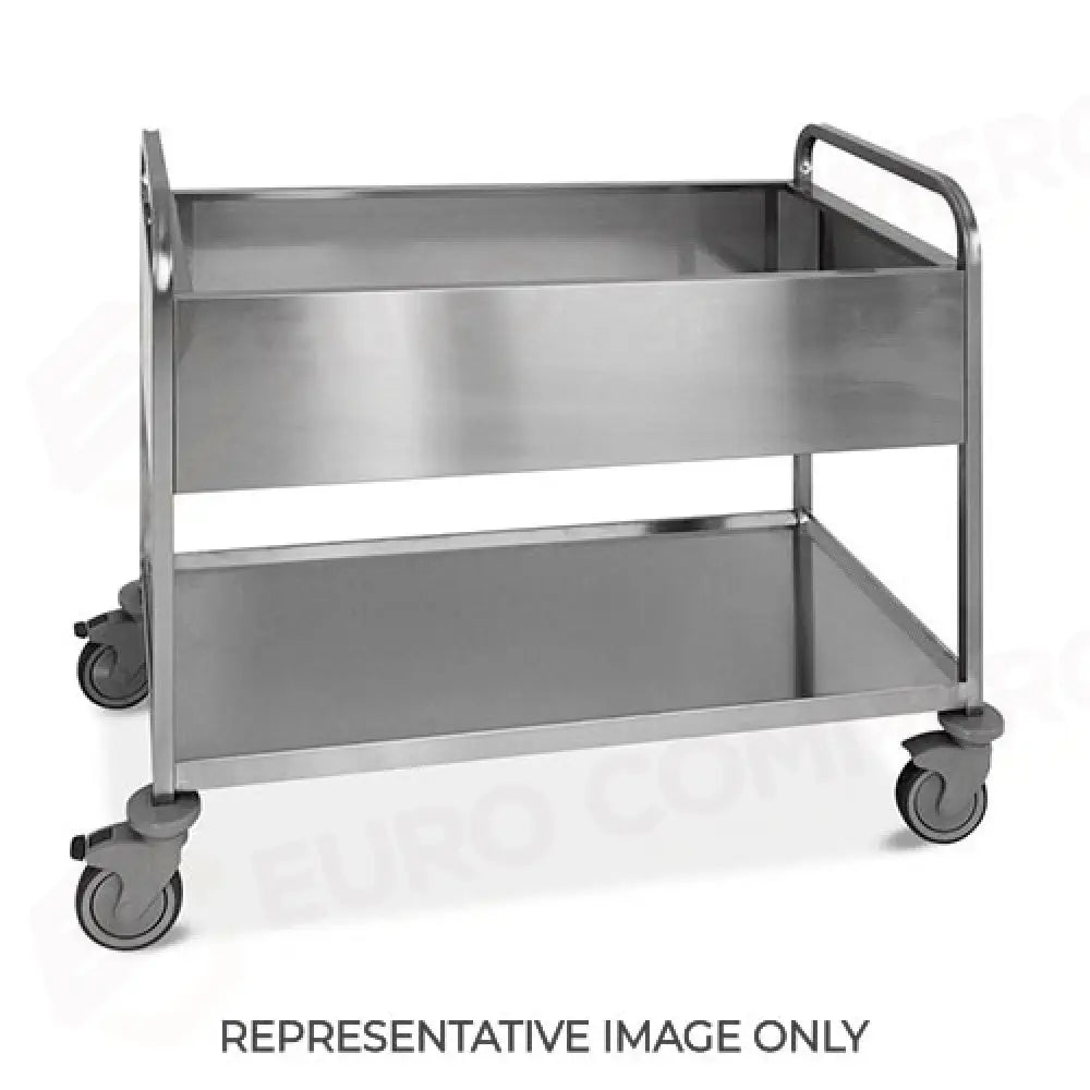 CARRELLO SBARAZZO PORTA BACINELLE 3XGN 1/1 1 PIANO DI SERVIZIO 2 RUOTE FRENATE - 1515S-F - METALCARRELLI - CARRELLI