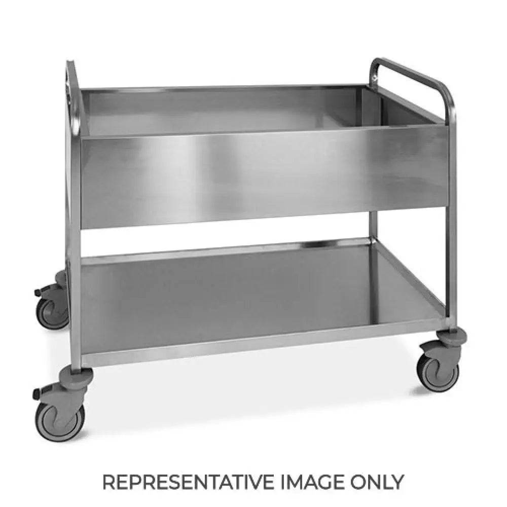 CARRELLO SBARAZZO PORTA BACINELLE 3XGN 1/1 1 PIANO DI SERVIZIO RUOTE ELASTICHE 2 FRENATE - 1515S-E - METALCARRELLI