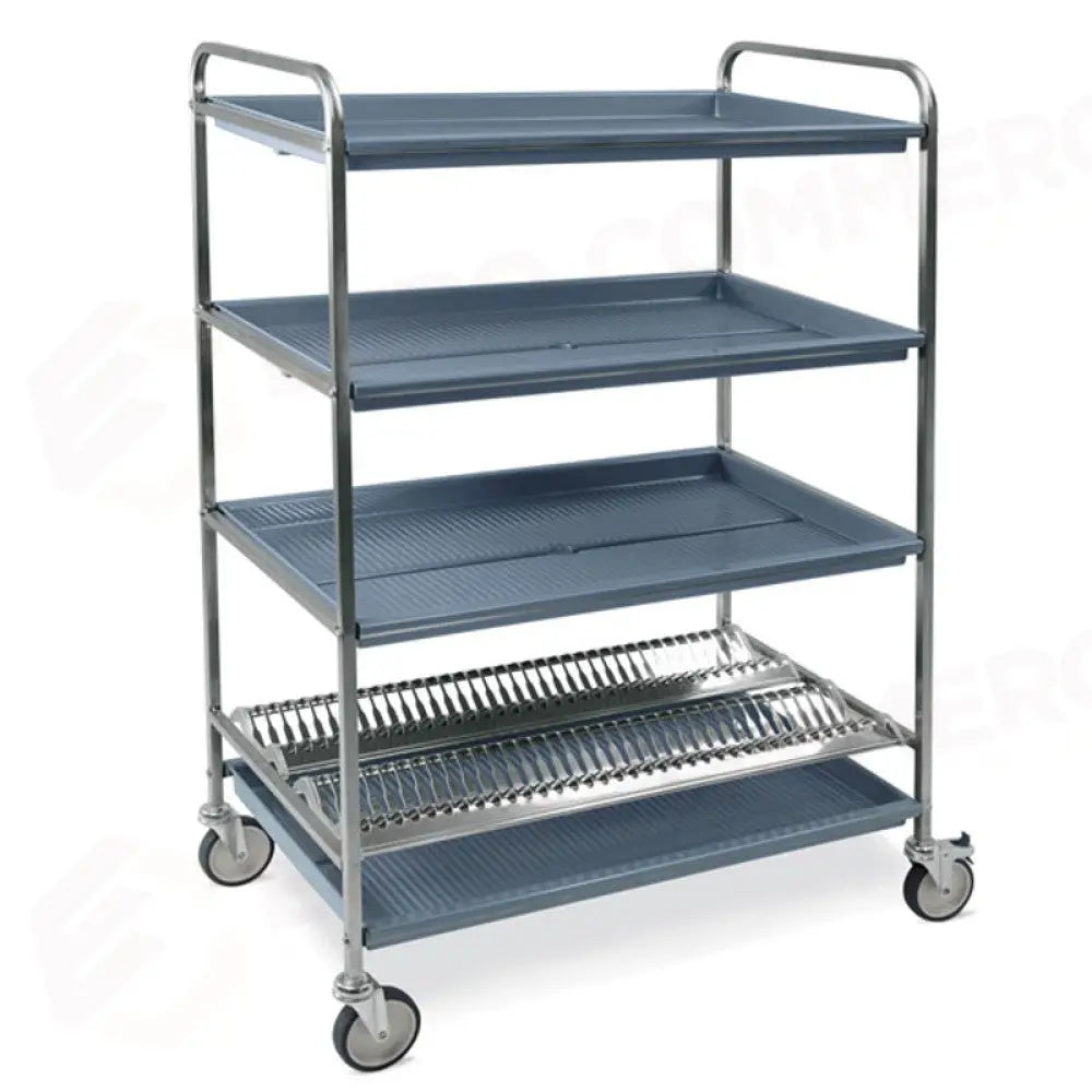 CARRELLO SCOLAPIATTI E BICCHIERI 1 PIANO SCOLAPIATTI 3 PIANI SCOLABICCHIERI CM 87 - 5018 - METALCARRELLI - CARRELLI