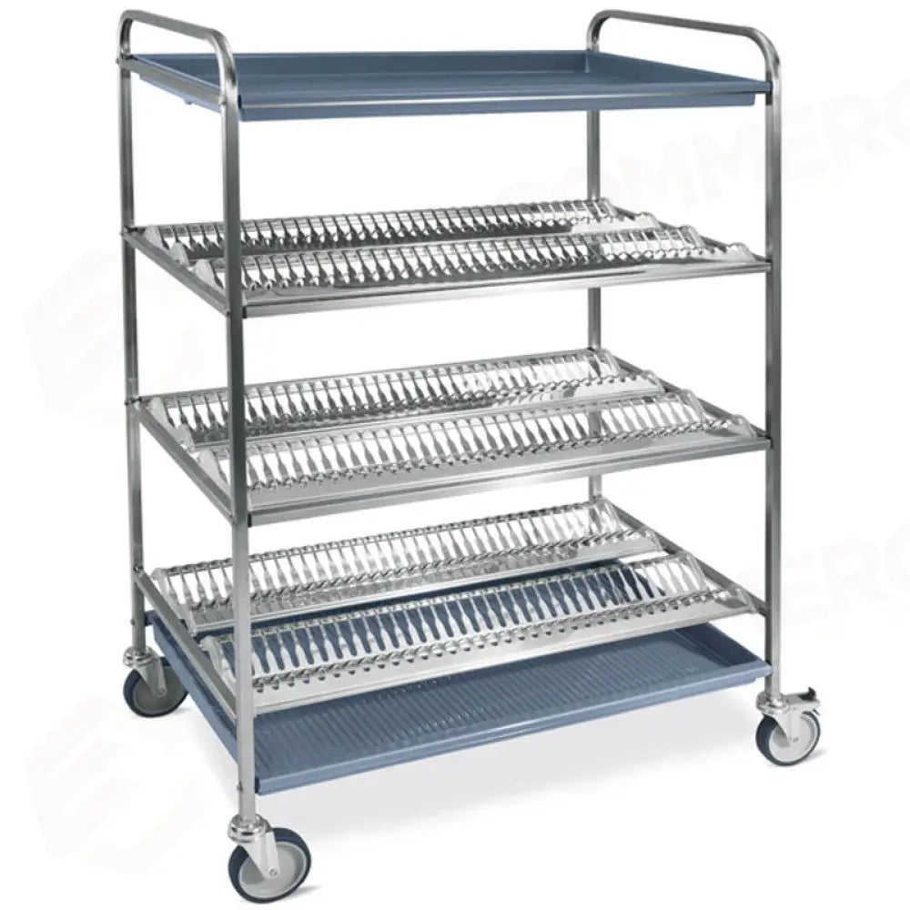CARRELLO SCOLAPIATTI E BICCHIERI 3 PIANI SCOLAPIATTI 1 PIANO SCOLABICCHIERI CM 87 - 5014 - METALCARRELLI - CARRELLI