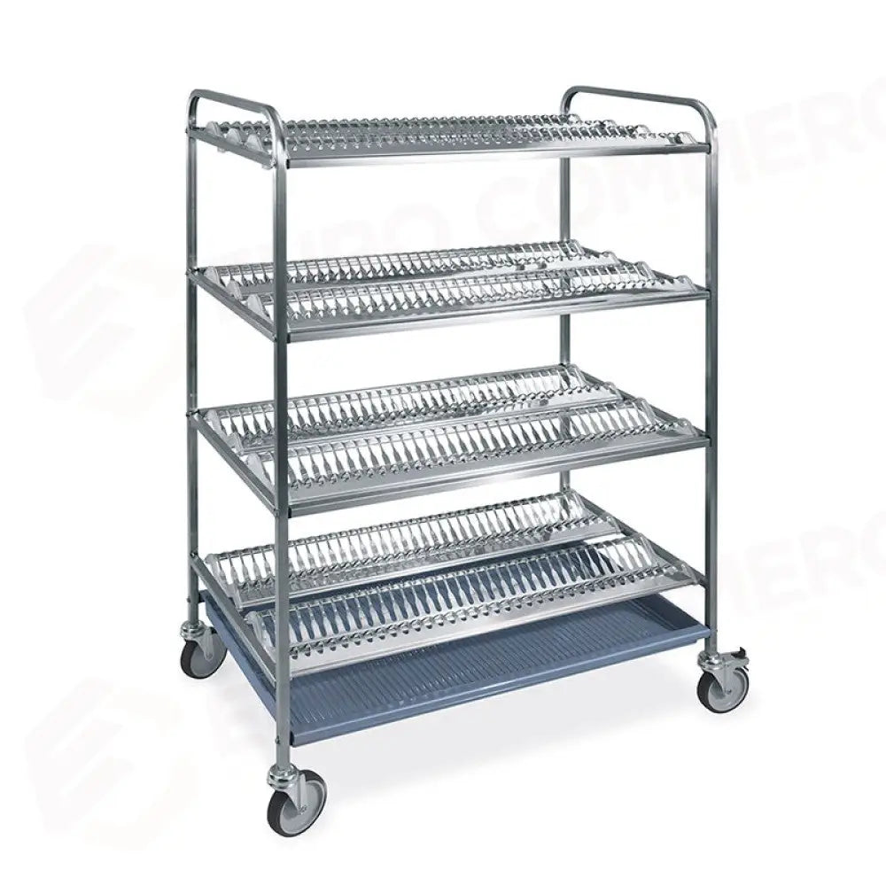 CARRELLO SCOLAPIATTI E BICCHIERI 4 PIANI SCOLAPIATTI CM 102 - 5026 - METALCARRELLI - CARRELLI