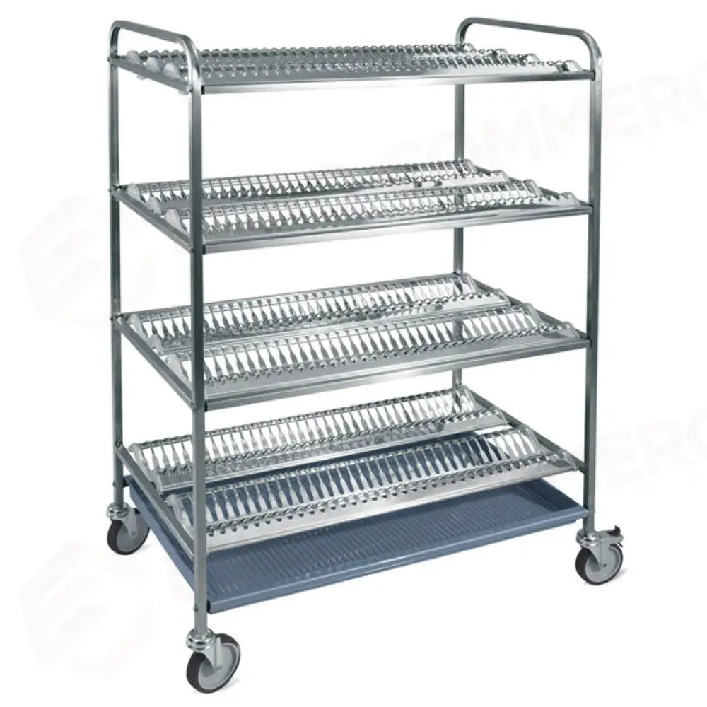 CARRELLO SCOLAPIATTI E BICCHIERI 4 PIANI SCOLAPIATTI CM 87 - 5012 - METALCARRELLI - CARRELLI