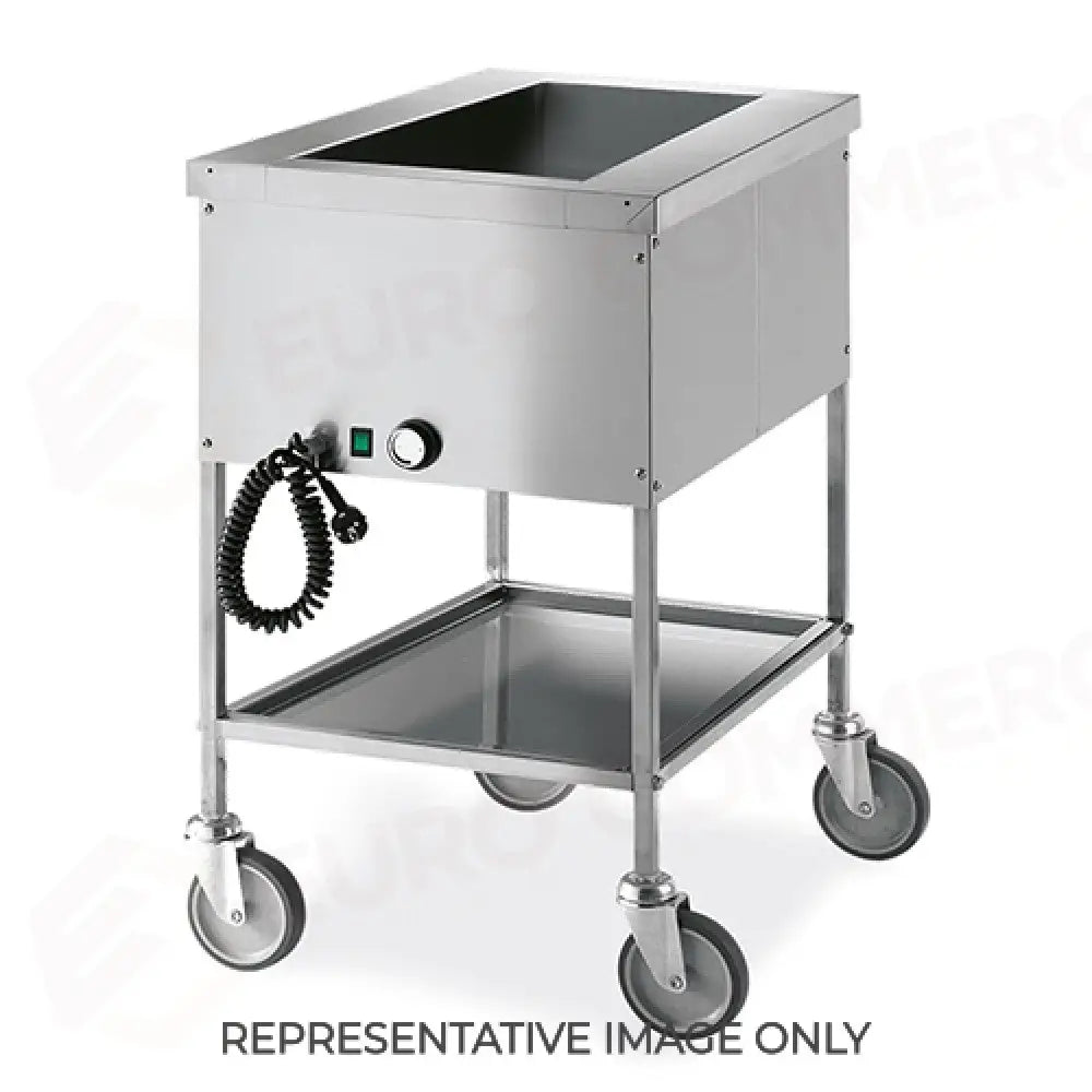 CARRELLO TERMICO 1X GN 1/1 BAGNOMARIA 2 RUOTE FRENATE - 1395-F - METALCARRELLI - CARRELLI