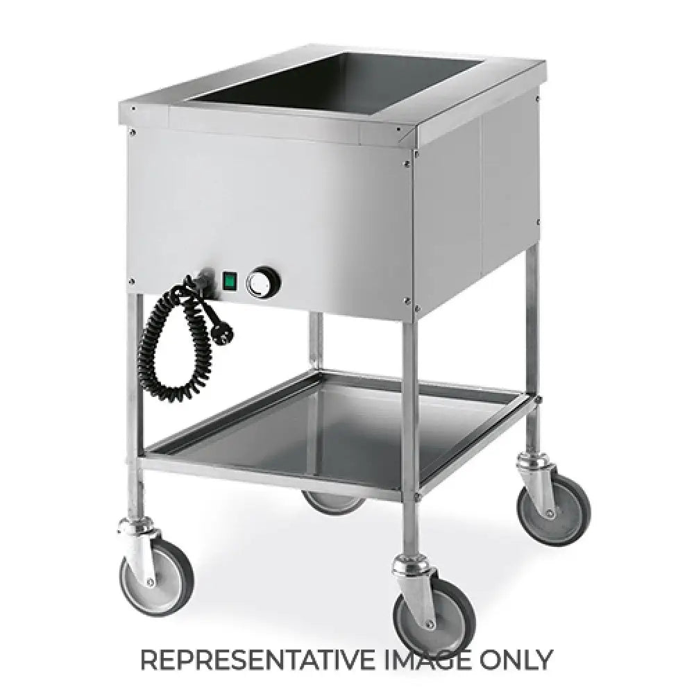 CARRELLO TERMICO 1X GN 1/1 BAGNOMARIA 2 RUOTE FRENATE - 1395-F - METALCARRELLI - CARRELLI