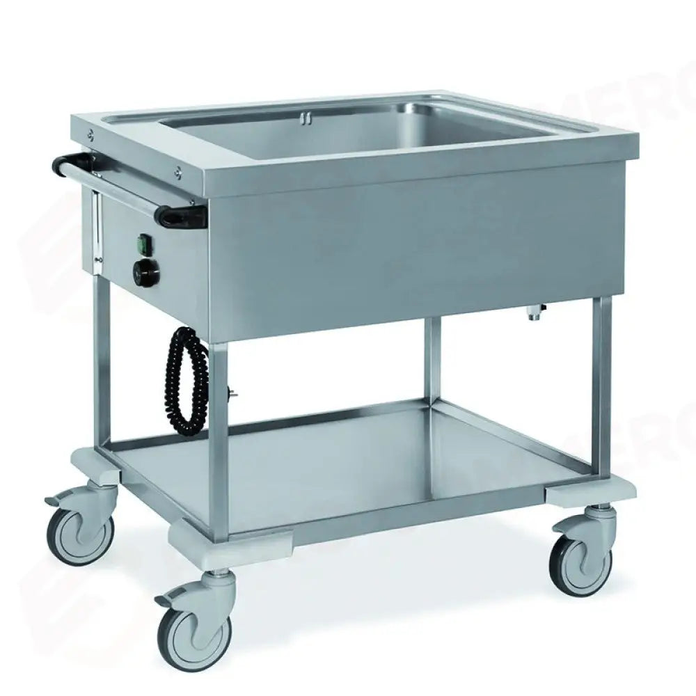 CARRELLO TERMICO 2X GN 1/1 TOP STAMPATO BAGNOMARIA - 7360 - METALCARRELLI - CARRELLI