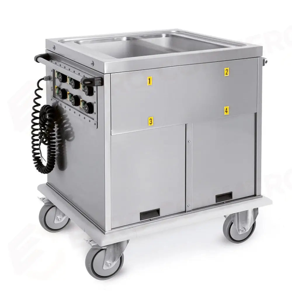 CARRELLO TERMICO 2XGN 1/1 VASCHE SEPARATE 2 VANI CALDI - 7370A2 - METALCARRELLI - CARRELLI