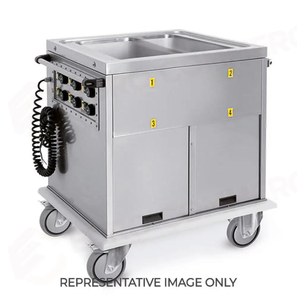 CARRELLO TERMICO 2XGN 1/1 VASCHE SEPARATE VANI 1 NEUTRO + 1 CALDO - 7370A1 - METALCARRELLI - CARRELLI