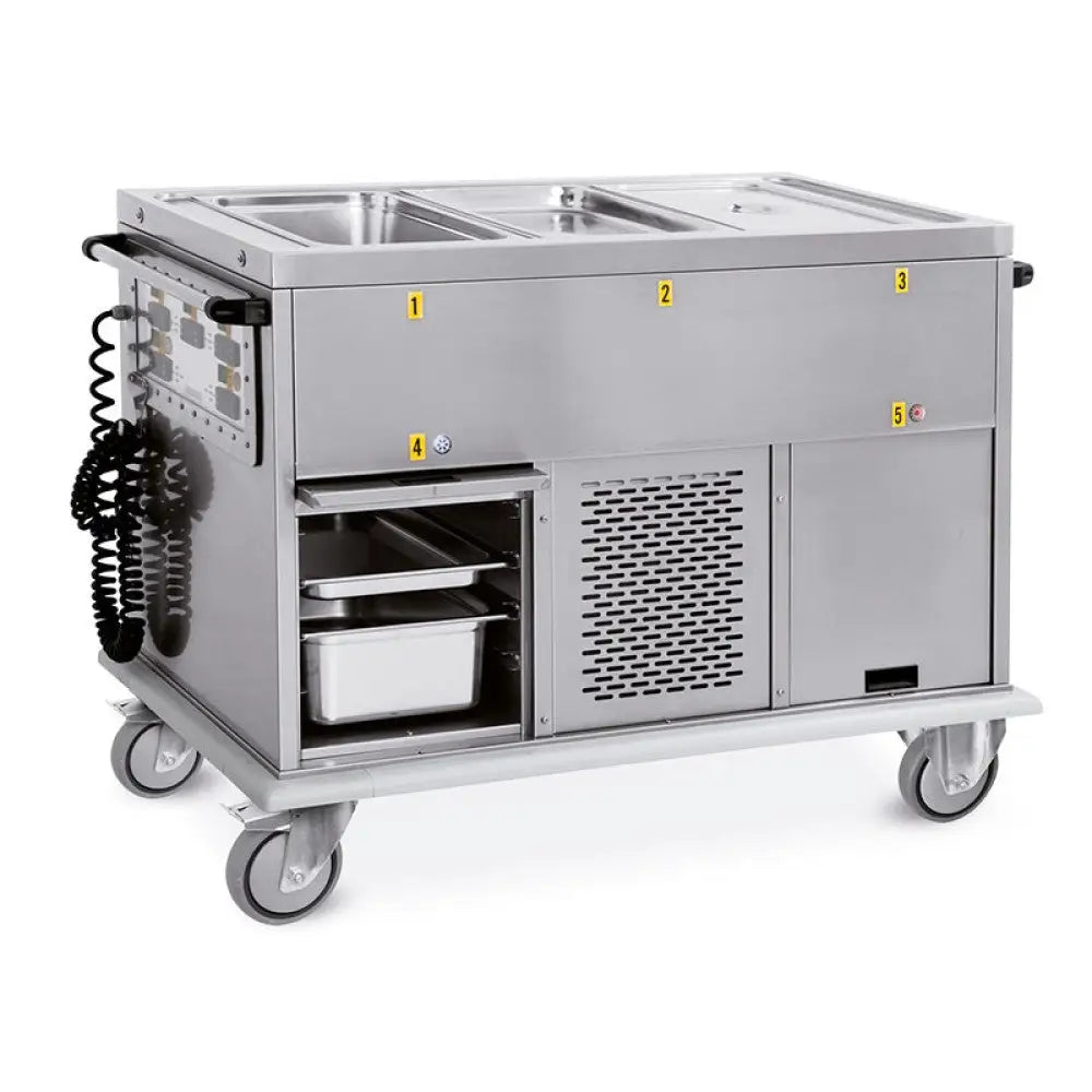 CARRELLO TERMICO 3XGN 1/1 VASCHE SEPARATE VANI 1 CALDO + 1 FREDDO - 7375A1F1 - METALCARRELLI - CARRELLI