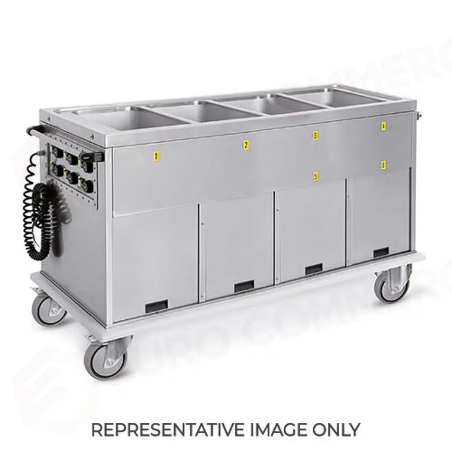 CARRELLO TERMICO, 4XGN 1/1, VASCHE SEPARATE, 4 VANI CALDI - 7378A4 - METALCARRELLI