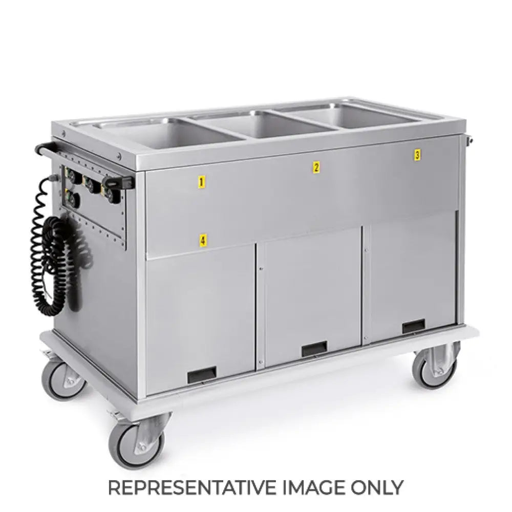 CARRELLO TERMICO 4XGN 1/1 VASCHE SEPARATE VANI 2 CALDI + 1 FREDDO - 7378A2 - METALCARRELLI - CARRELLI
