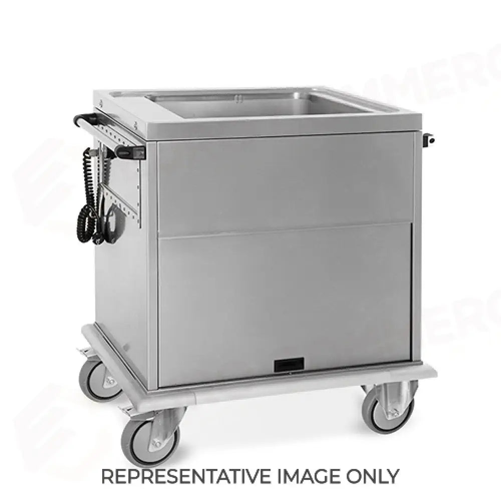CARRELLO TERMICO GN 2/1 VASCA UNICA 2 VANI NEUTRI RUOTE ELASTICHE - 7360A0-E - METALCARRELLI - CARRELLI