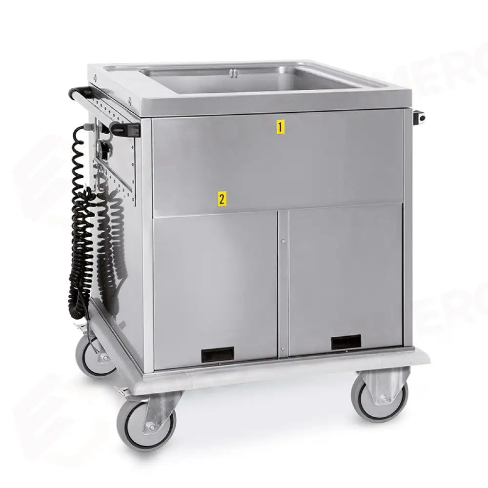 CARRELLO TERMICO GN 2/1 VASCA UNICA VANI 1 NEUTRO + 1 CALDO - 7360A1 - METALCARRELLI - CARRELLI