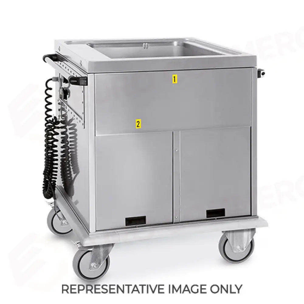 CARRELLO TERMICO GN 2/1 VASCA UNICA VANI 1 NEUTRO + 1 CALDO RUOTE ELASTICHE - 7360A1-E - METALCARRELLI - CARRELLI