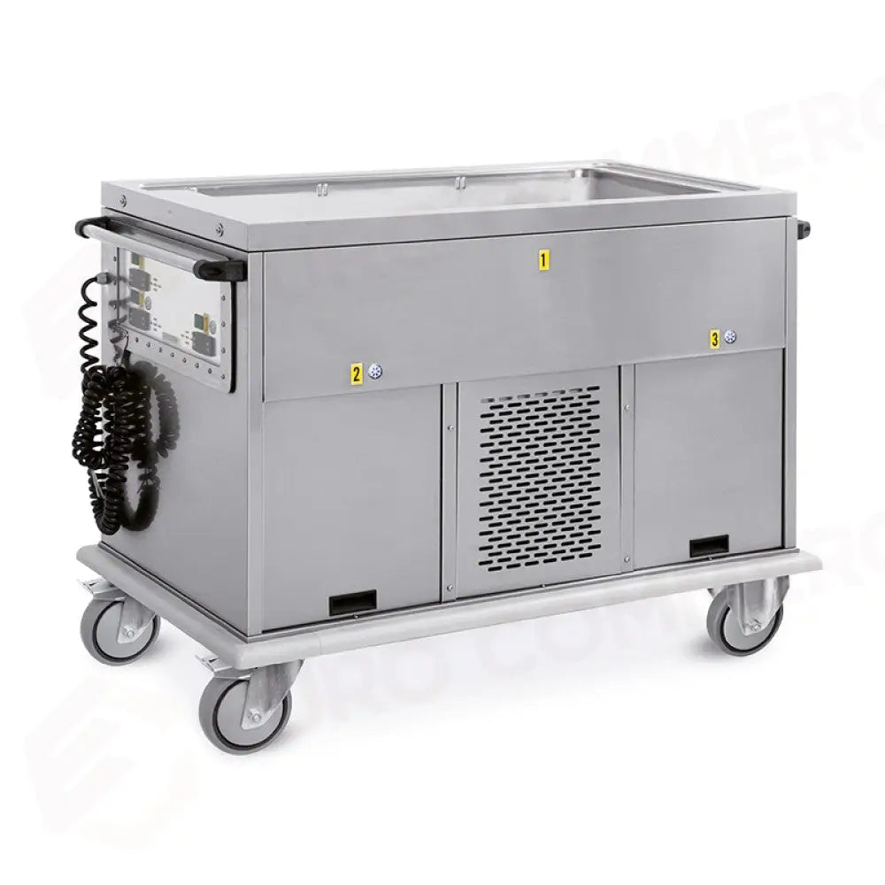 CARRELLO TERMICO GN 3/1 VASCA UNICA 2 VANI FREDDI - 7365A0 - METALCARRELLI - CARRELLI