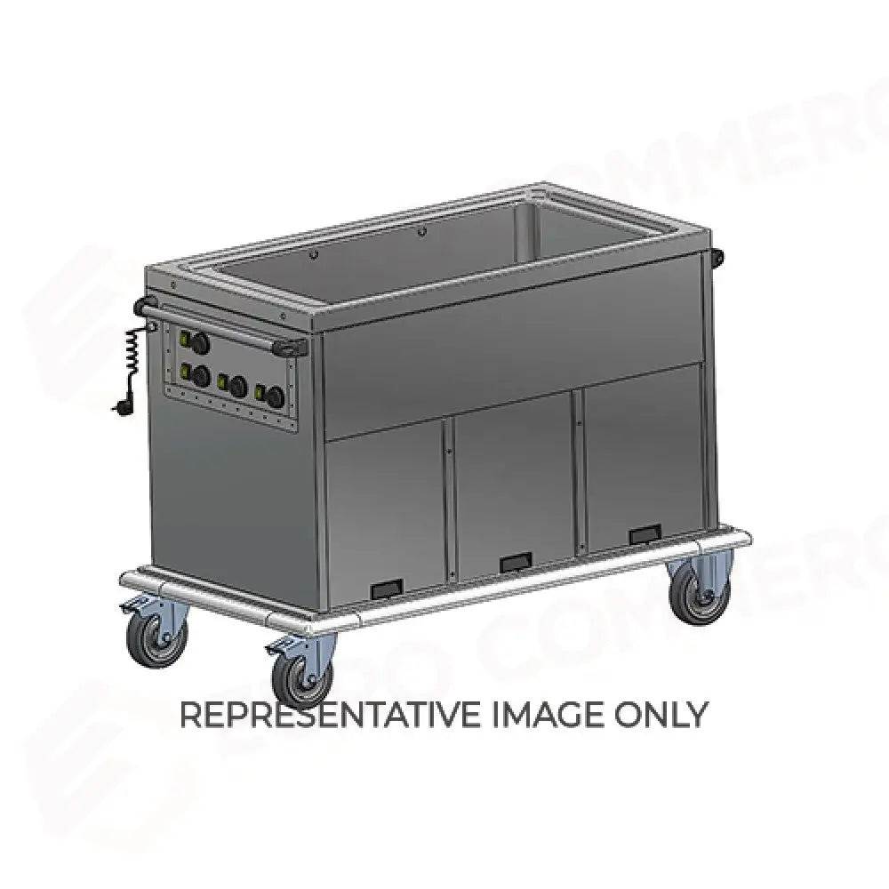 CARRELLO TERMICO GN 4/1 VASCA UNICA 4 VANI CALDI - 7368A4 - METALCARRELLI - CARRELLI