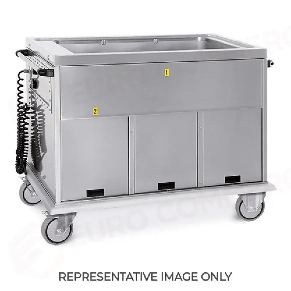 CARRELLO TERMICO GN 4/1 VASCA UNICA VANI 1 NEUTRO + 2 FREDDI - 7368A0F2 - METALCARRELLI - CARRELLI