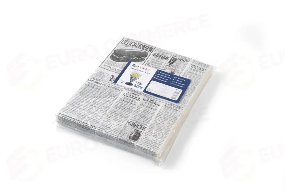 CARTA OLEATA CARTA DI GIORNALE 500 PEZZI 200X250MM - HENDI