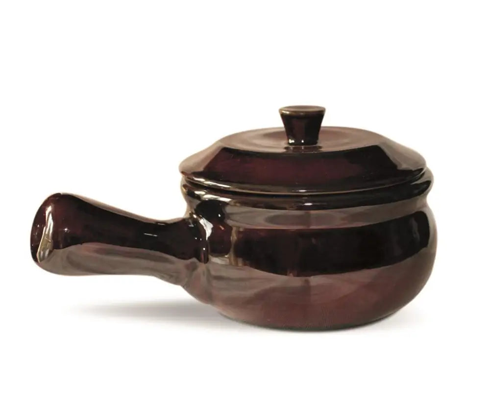 CASSERUOLA 1 MANICO CON COPERCHIO 10,5 CM STONEWARE MARRONE ST36102 MPS - 6050356 - MEDRI